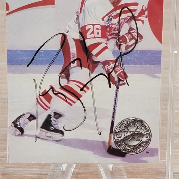 Ray Sheppard Signed 1992 Pro Set Platinum Performer Card 169 Detroit Red Wings - Picture 3 of 6